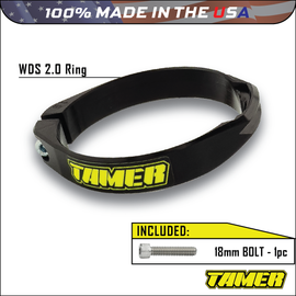 Tamer Tamer Wds 2.0 Suspension Ring in black, close-up image showing the durable metal component and sleek design.