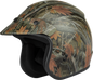 Of 2 Open Face Helmet Leaf Camo Sm