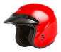 Of 2 Open Face Helmet Red Sm