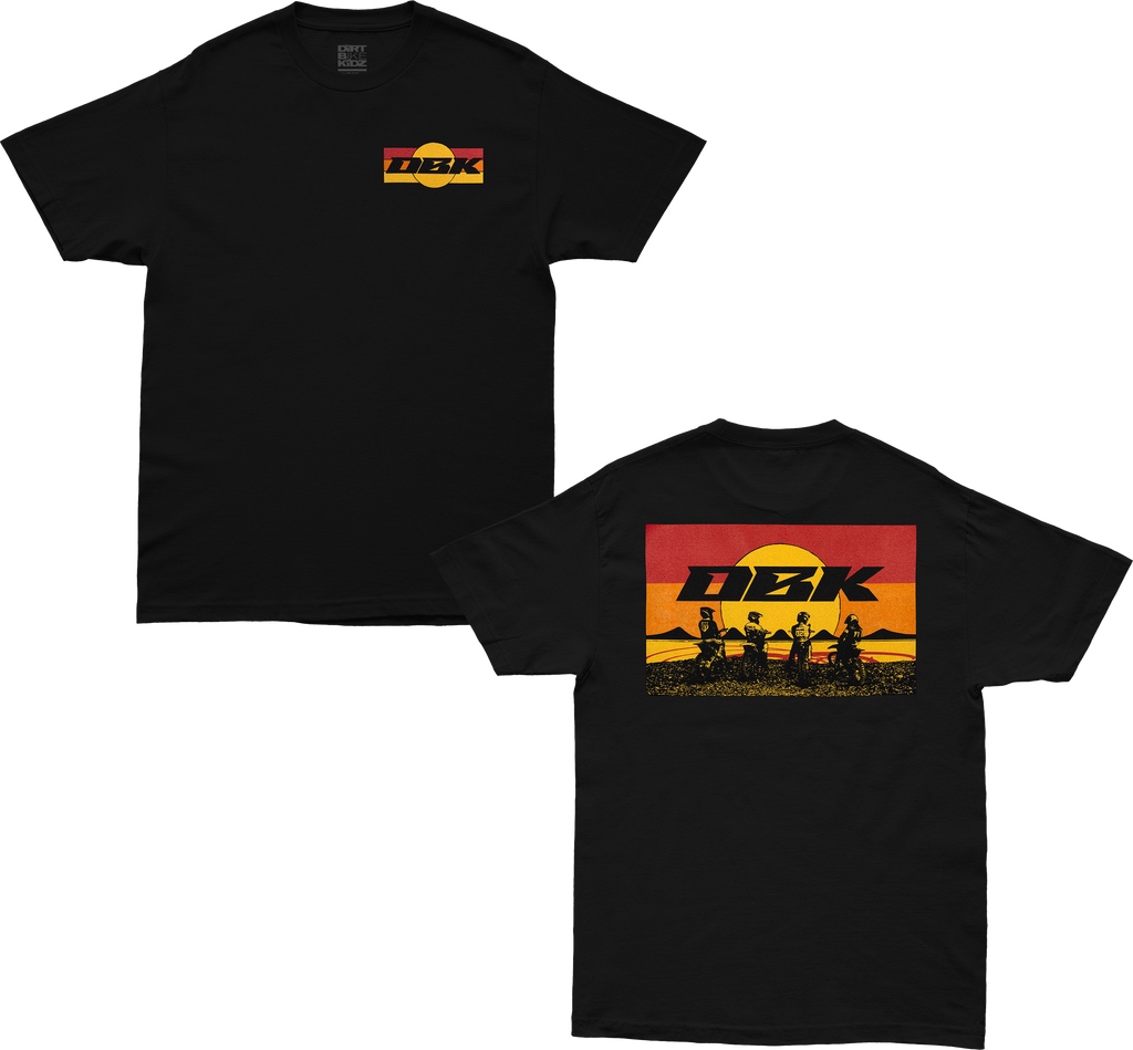 Sunday Stripe Tee Black Lg