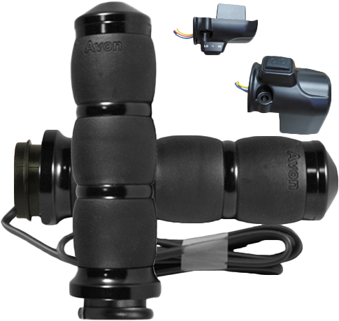 Velvet Air Heated Black Twist Grip