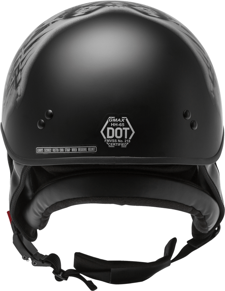 Hh 65 Half Helmet Tormentor Naked Matte Black/Silver Md