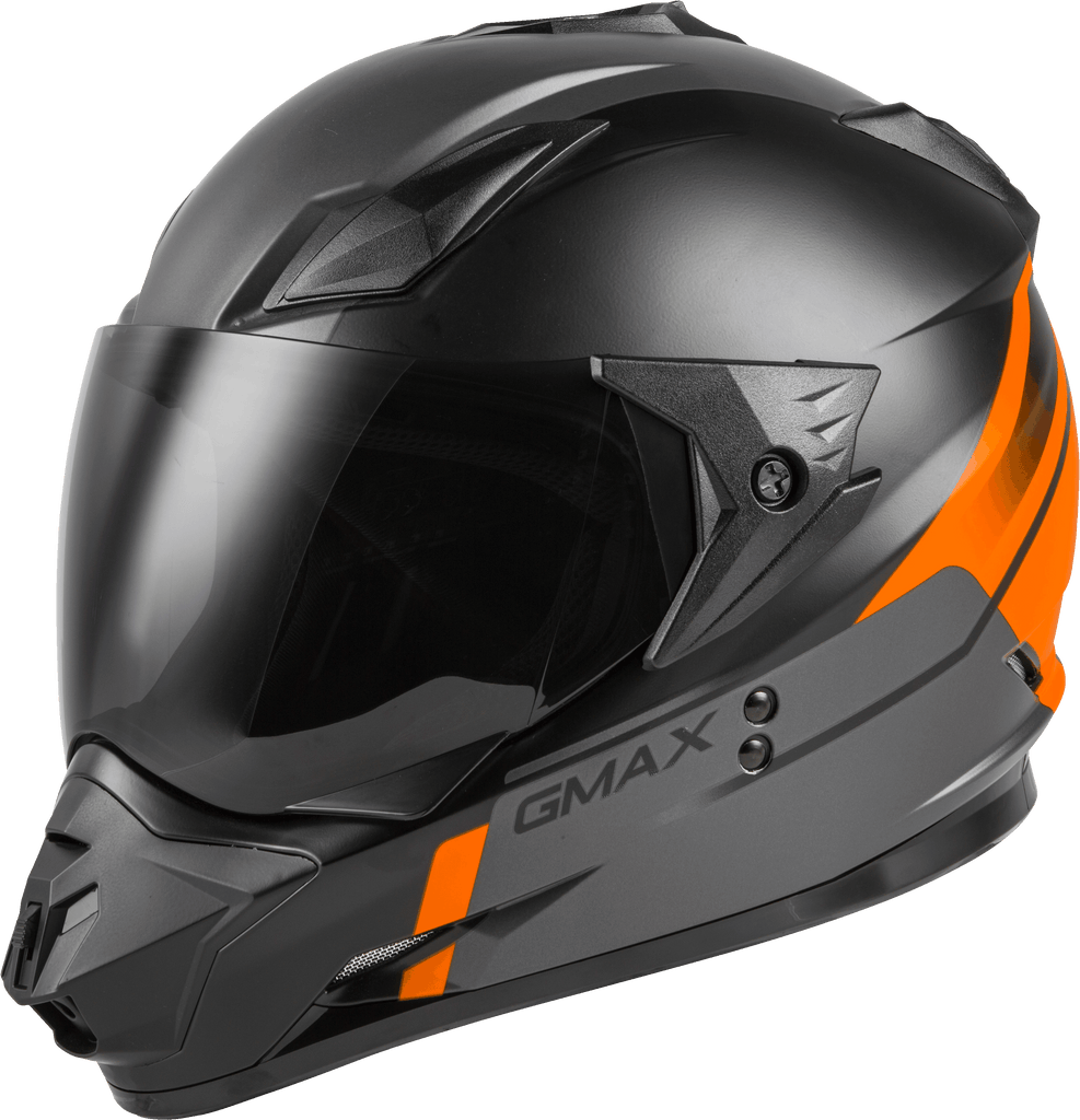 Gm 11 Dual Sport Scud Helmet Matte Black/Orange/Grey Lg