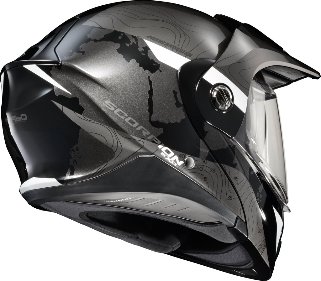 Exo At960 Modular Helmet Topographic Black/White Md