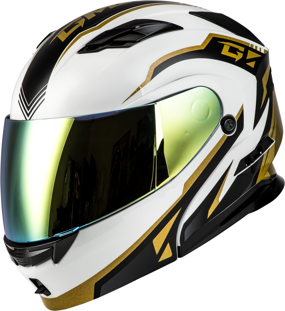 Md 01 Volta Helmet White/Gold/Black Metallic 3x