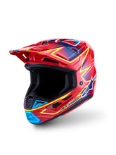 Load image into Gallery viewer, S M7 Cast Helmet Ece06/Dot Red/Yllw Fluo/Blue Glossy Md