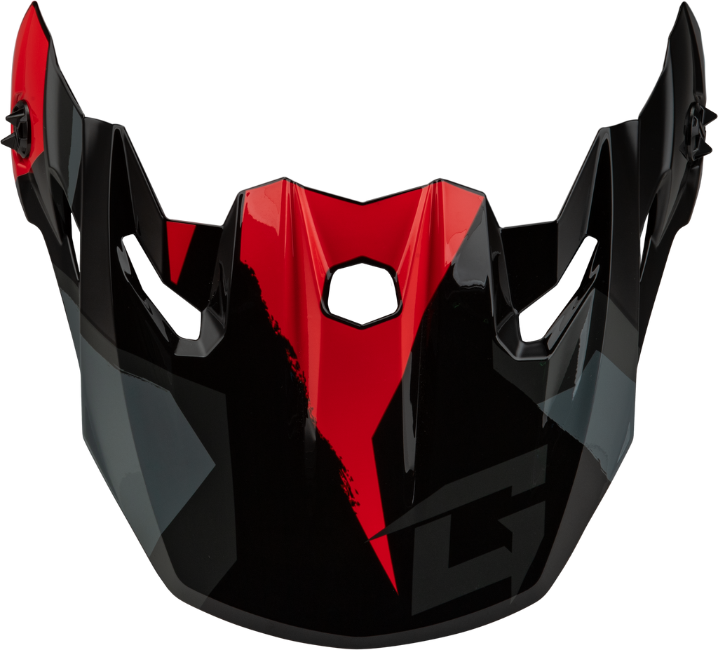Mx 96 Splinter Visor W/Screws Black/Red