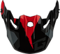 Mx 96 Splinter Visor W/Screws Black/Red