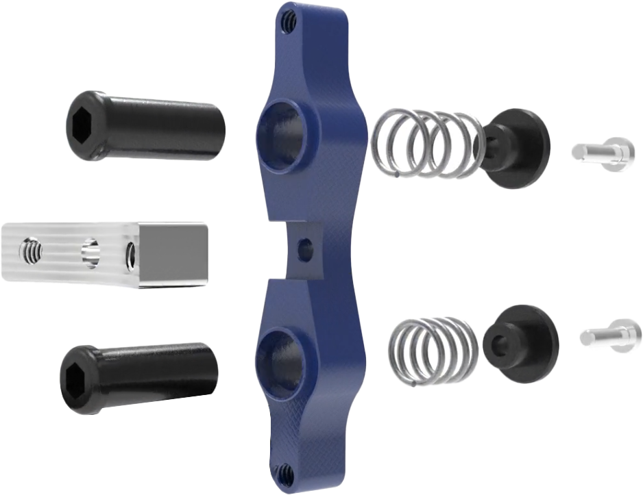 TAMER Tamer Double Button X Wing Blue suspension tool with two buttons, displayed against a neutral background.