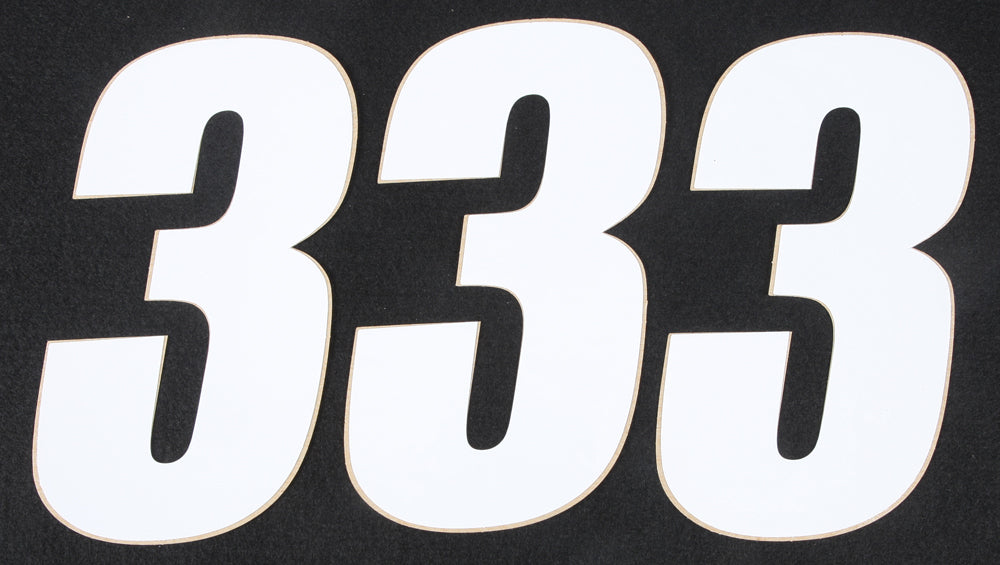 Number 3 White 6" 3/Pk