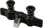 Black Tamer Double Button X Wing suspension component with dual buttons for secure installation, designed by TAMER.