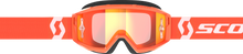 Load image into Gallery viewer, Primal Goggle Orange/White Orange Chrome Works