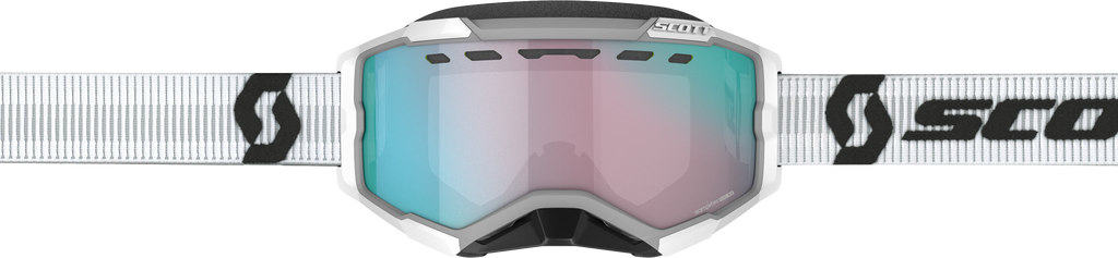 Fury Goggle Snow Cross White W/Enh Aqua Chrome