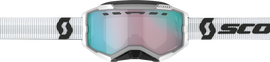 Fury Goggle Snow Cross White W/Enh Aqua Chrome