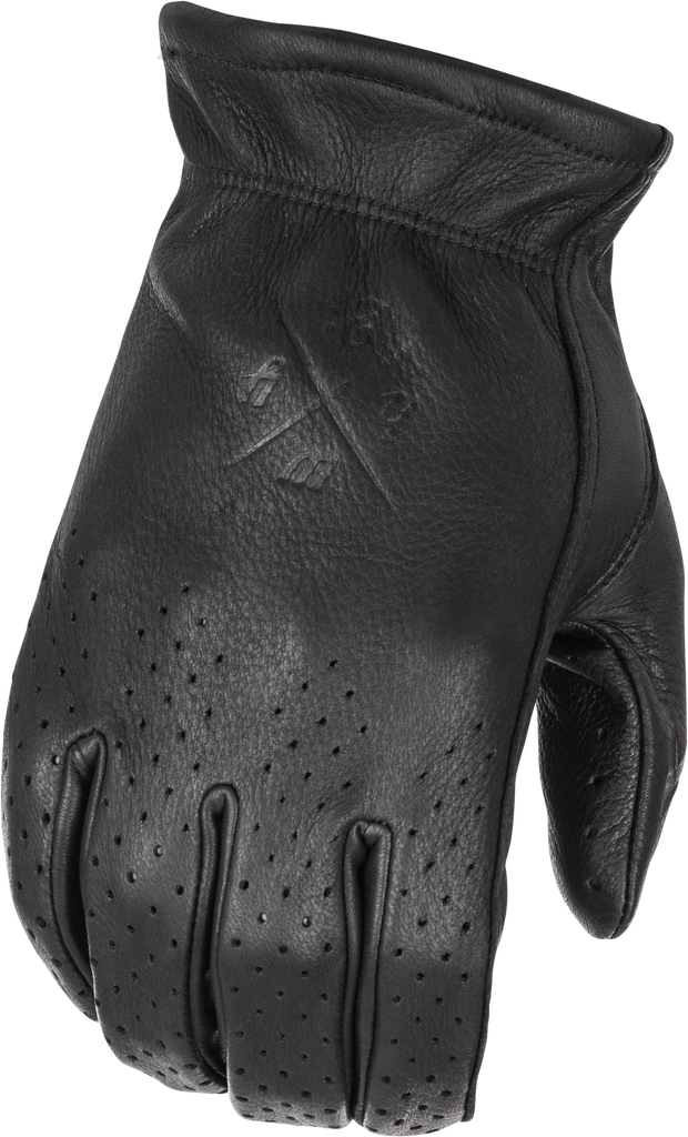 Louie Perforated Gloves Black 5x