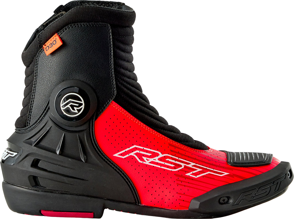 Tractech Evo D3o Short Boot Black/Flo Red 8