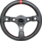 Competition Steering Wheel Black/Red W/Inserts