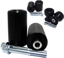 Black SHOGUN Complete Slider Kit for body, featuring adjustable sliders and mounting hardware for versatile body modifications.