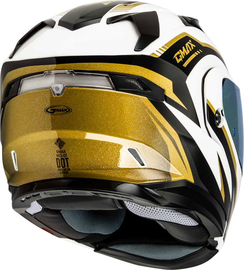 Md 01 Volta Helmet White/Gold/Black Metallic 3x