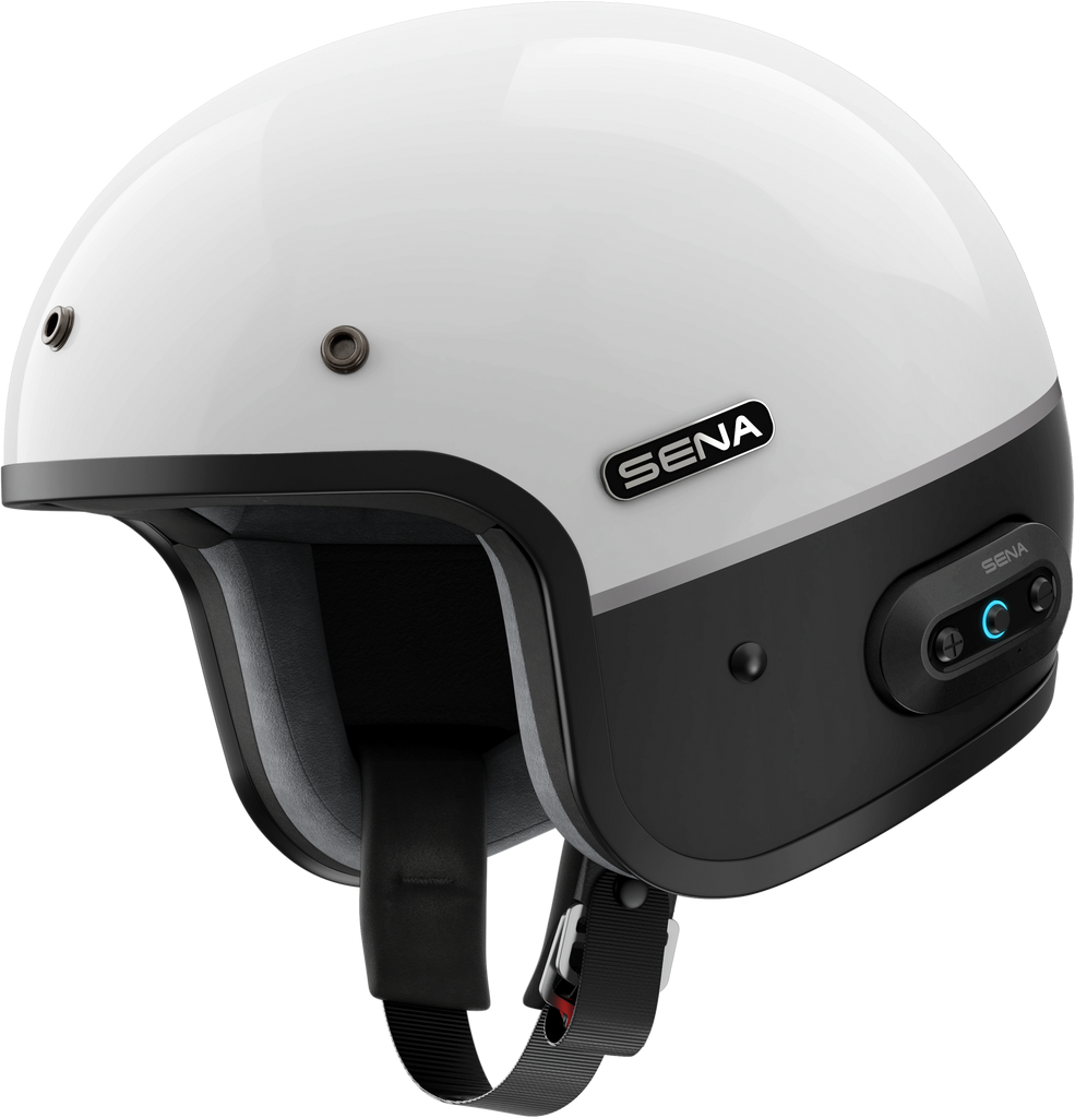 Surge Open Face Helmet W/Mesh Glossy White/Matte Black Xl