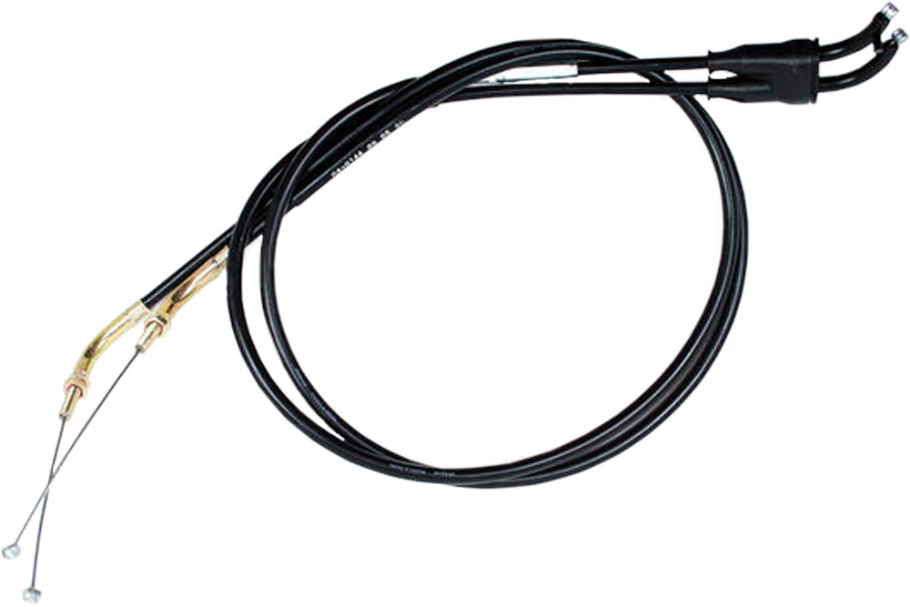 Black Vinyl Throttle Push Pull Cable Set