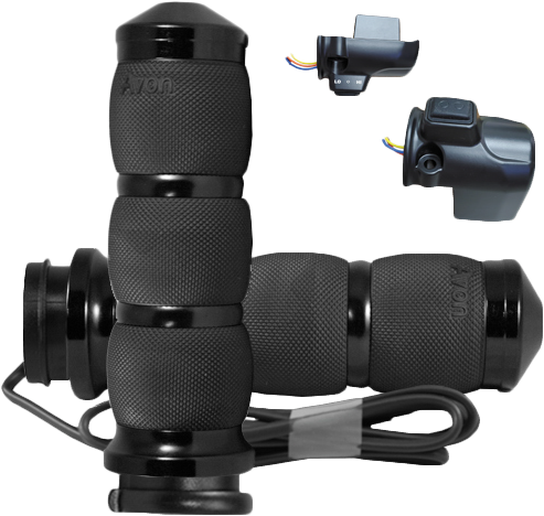 Air Cushion Heated Black Twist Grip