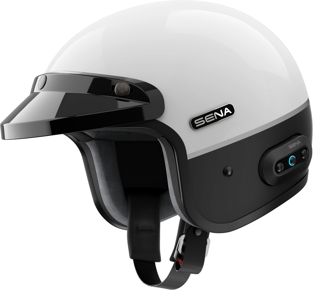 Surge Open Face Helmet W/Mesh Glossy White/Matte Black Xl