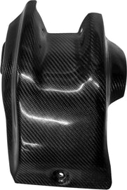 P3 brand skid plate guard made of carbon fiber, designed to protect the underside of a vehicle with a sleek, durable finish.