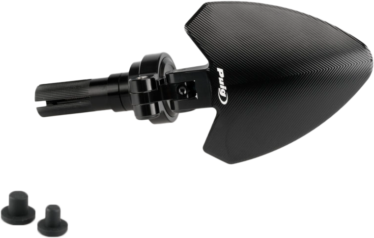 Handlebar End Folding Mirror Left Black
