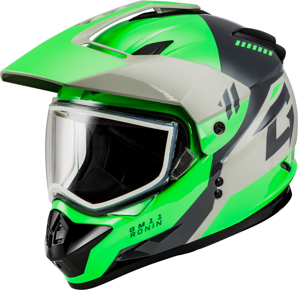 Gm 11s Ronin Snow Helmet Green/Grey Xs