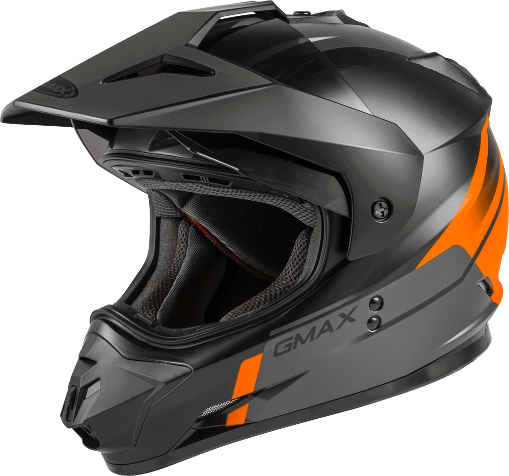 Gm 11 Dual Sport Scud Helmet Matte Black/Orange/Grey Lg