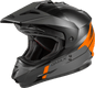 Gm 11 Dual Sport Scud Helmet Matte Black/Orange/Grey Lg