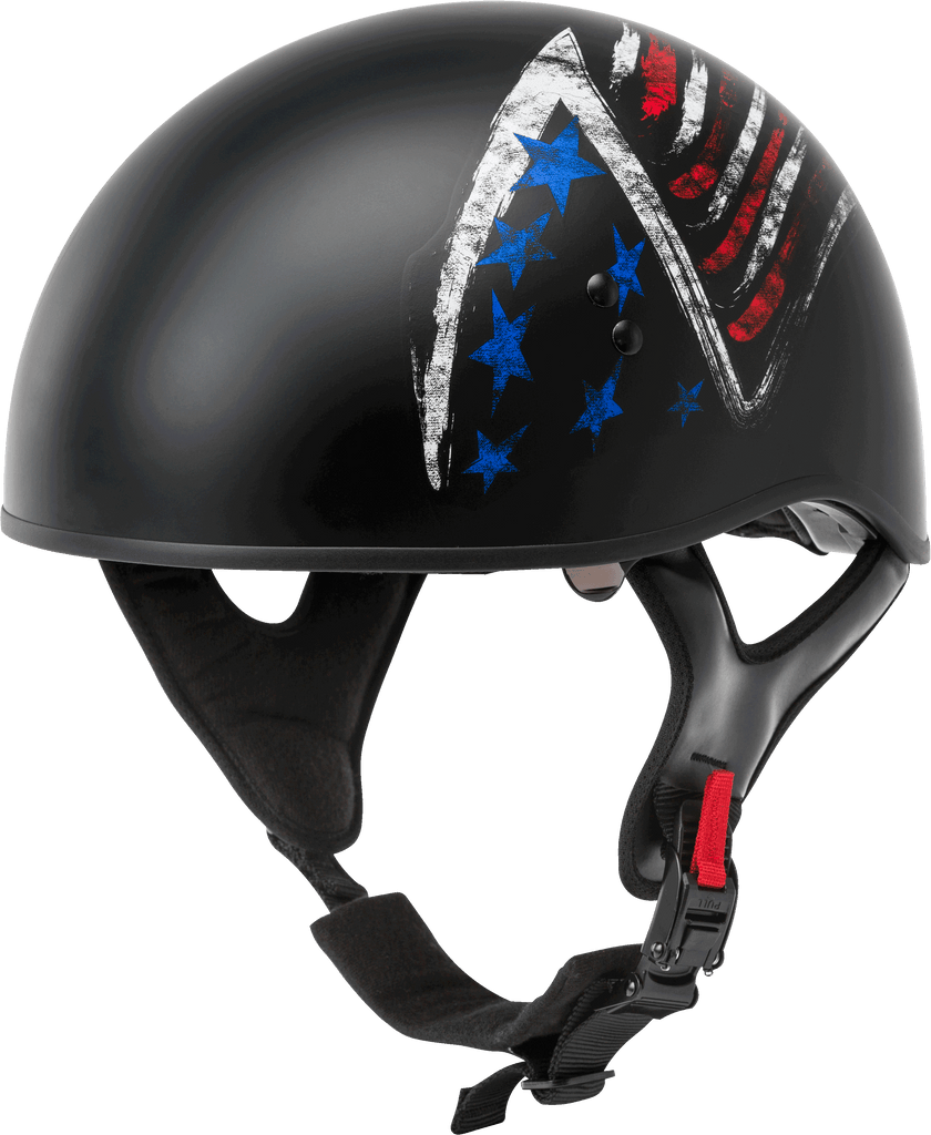 Hh 65 Half Helmet Bravery Matte Black/Red/White/Blue Md