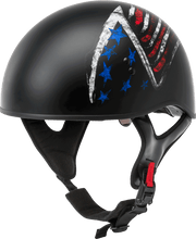 Load image into Gallery viewer, Hh 65 Half Helmet Bravery Matte Black/Red/White/Blue 2x