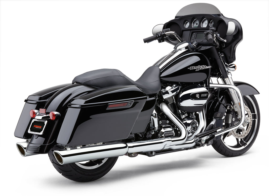 909 Twins 4" Slip Ons Chrome Flh/Flt 17 25