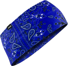 Load image into Gallery viewer, Sportflex Headband Upf50+ Navy Paisley