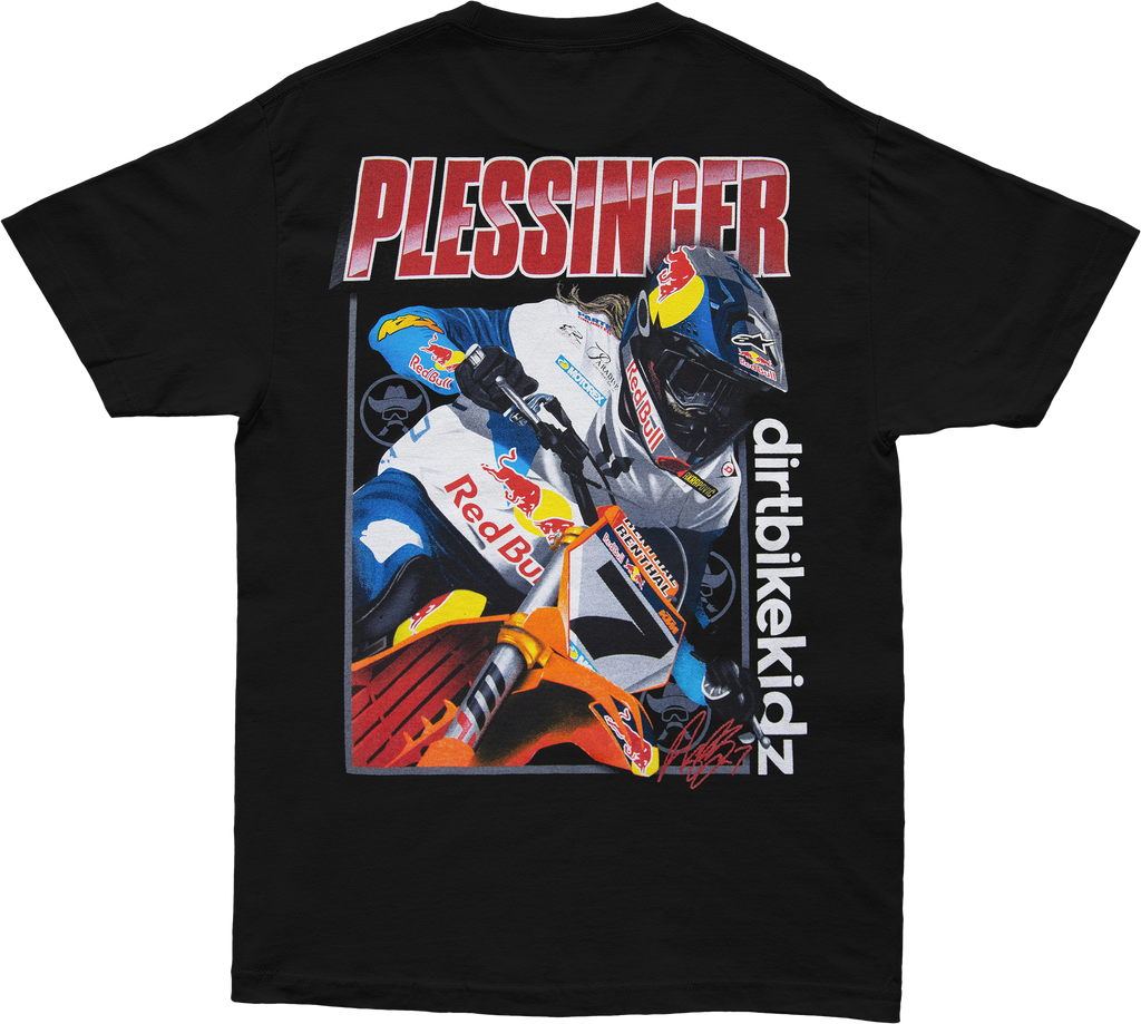 Black DBK Ap7 Holeshot Tee shirt in XL size, featuring a graphic design on the front, displayed on a plain background.