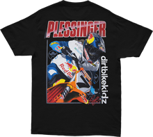 Load image into Gallery viewer, Black DBK Ap7 Holeshot Tee shirt in XL size, featuring a graphic design on the front, displayed on a plain background.