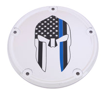 Load image into Gallery viewer, 6   M8 Softail Derby Cover Sparta Blue Line Chrome