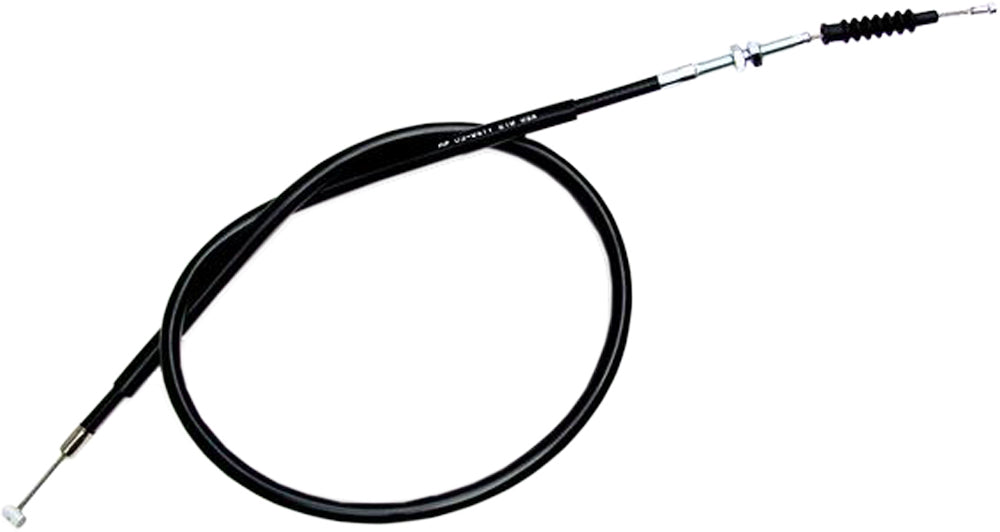 Motion Pro black vinyl clutch cable for motorcycle control lines, featuring a durable hydraulic-style design.