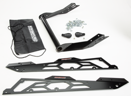 Straightline Hide 'N' Go Rear Bumper S D 146-inch body part in black, shown in a close-up image.
