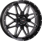 St7 Wheel 20x7 4+3 (+10mm) 4/110 Gloss Black Milled