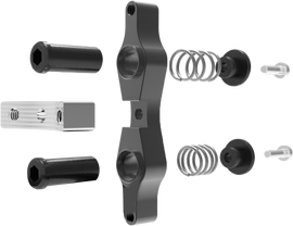 Tamer Double Button X Wing black suspension component with dual buttons, designed for secure vehicle mounting and stability.