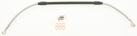 GALFER steel rear brake line for Suzuki motorcycle, hydraulic control cable with durable metal construction and fittings.