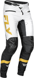 Fly Racing Rayce Bicycle Pants White/Black/Gold Sz 38 378-06538