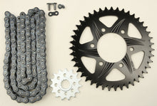 Load image into Gallery viewer, Sprocket/Chain Kit Stl/Alu 15/43t Blk Sx3 520 112l Blk