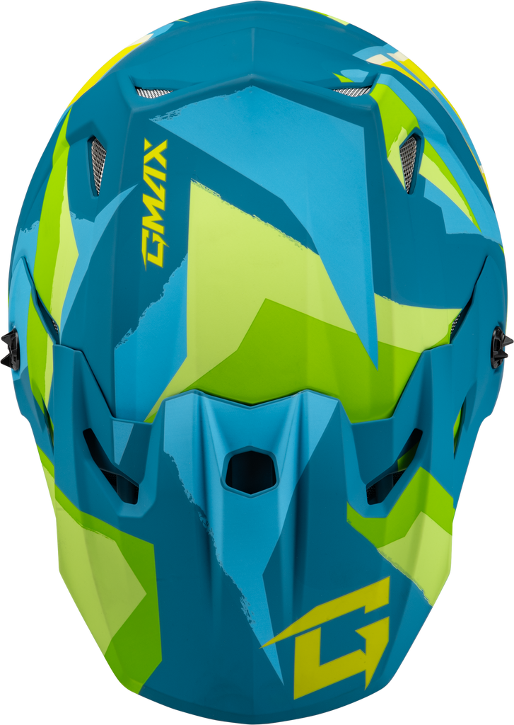 Mx 96 Splinter Helmet Matte Blue/Green Xs