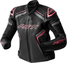 Load image into Gallery viewer, Womens S1 D3o Leather Jacket Blk/Flo Pink 3xl