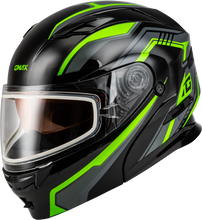 Load image into Gallery viewer, Md 01s Transistor Snow Helmet Black/Grey/Green 3x