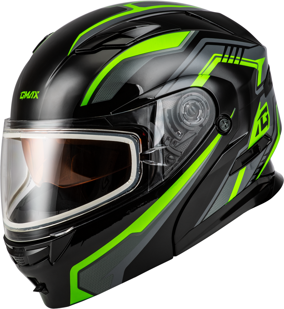 Md 01s Transistor Snow Helmet Black/Grey/Green 2x